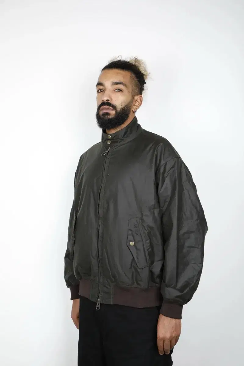 Barbour x Baracuta MA-1 Waxed Harringt